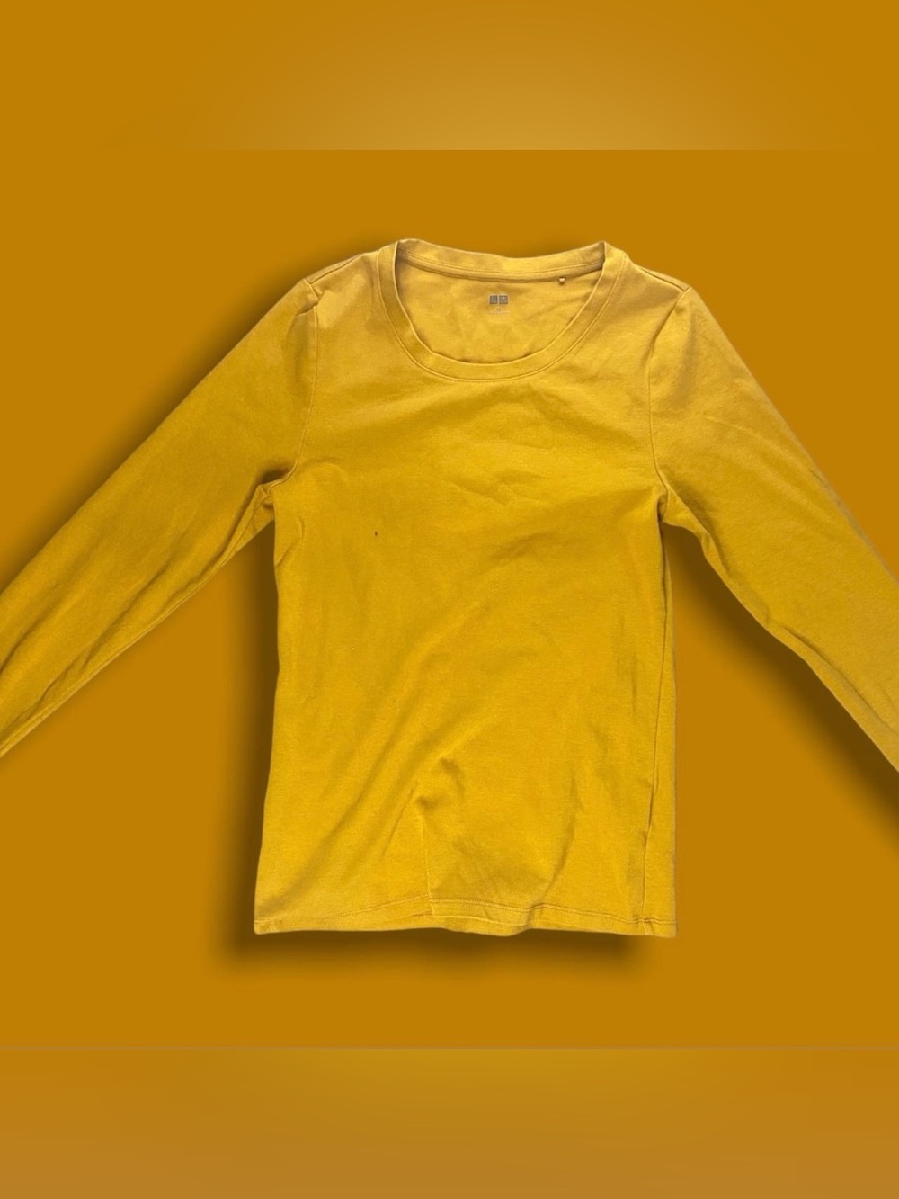 Uniqlo Women's Long Sleeve Crewneck Tee - Yellow